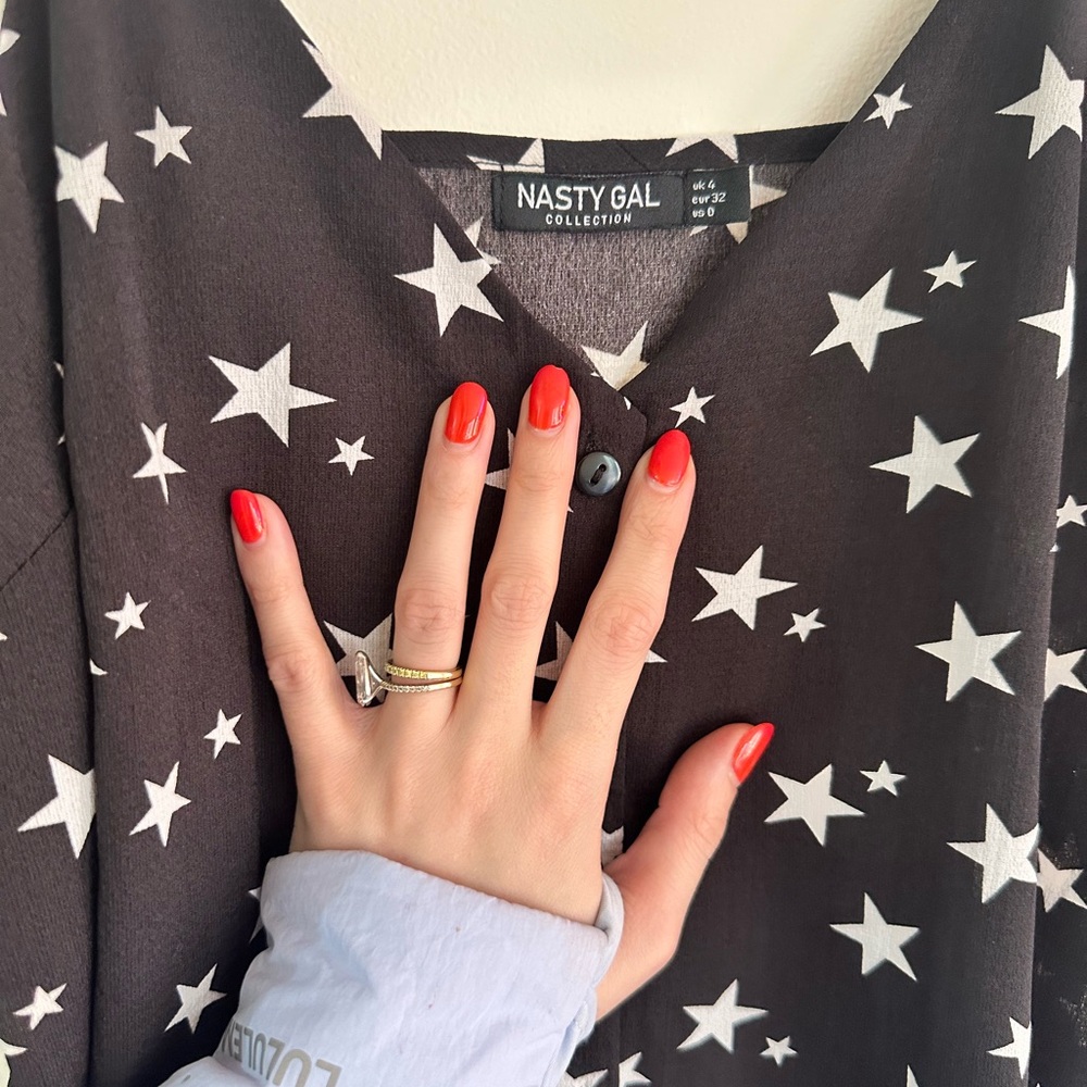 Hit the star tank dress nasty gal white stars sz 0 sz small - Picture 4 of 7
